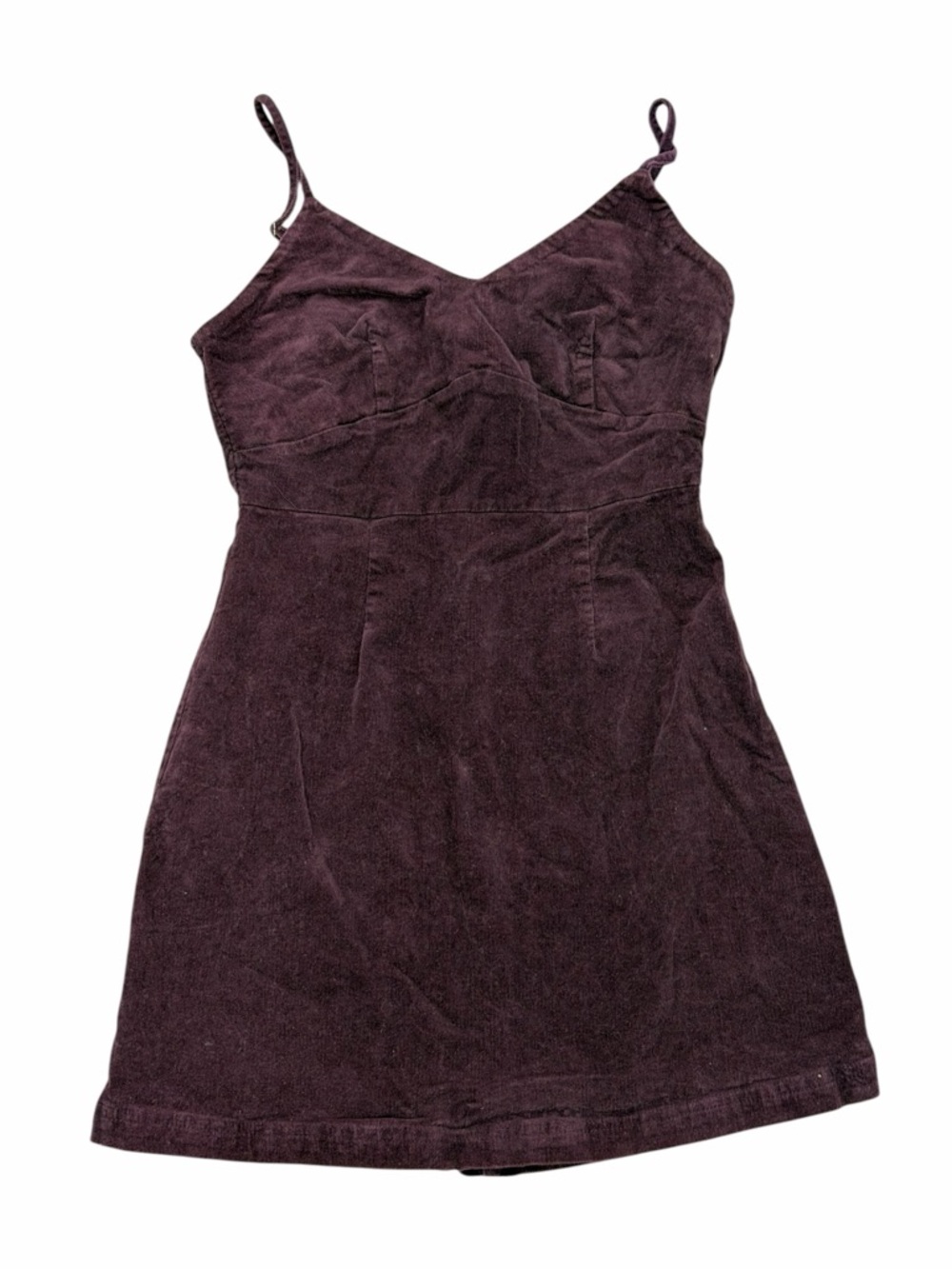 Lulus Cordoruy Spaghetti Strap Mini Dress in Deep Plum